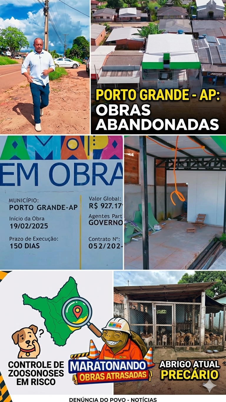 1775483852153 Abandono em Porto Grande: Obras da Unidade Veterinária e Hospital Regional seguem paradas