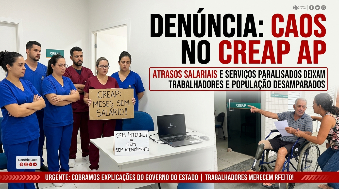 Denúncias apontam atrasos salariais e paralisação de serviços no CREAP no Amapá